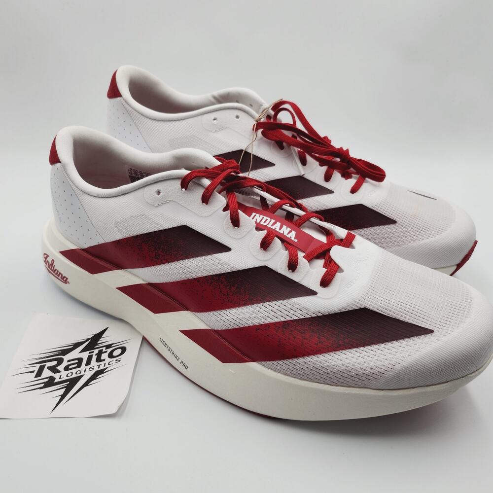 Mens Size 13 Adidas Running Shoes Indiana Hoosiers Adizero Evo SL Lace UpJQ4576
